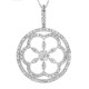 Diamond Circle Pendant Necklace 14Kt White Gold