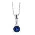 Genuine Sapphire Diamond Pendant Necklace 14Kt Gold 