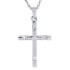 Diamond Cross Pendant Necklace 14Kt White Gold 