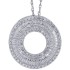Round Diamond Pendant Necklace 10Kt White Gold 