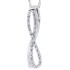 Swirling Diamond Pendant Necklace 14Kt White Gold 