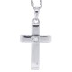 Diamond Cross Pendant Necklace 10Kt White Gold 