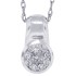 Diamond Cluster Pendant Necklace 10Kt White Gold 