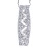 Round Diamond Pendant Necklace 14Kt White Gold 