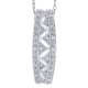 Round Diamond Pendant Necklace 14Kt White Gold 