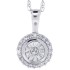 Diamond Cluster Pendant Necklace 14Kt White Gold 