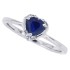 Genuine Sapphire and Diamond Heart Ring 10Kt White Gold