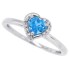 Blue Topaz and Diamond Heart Ring 10Kt White Gold