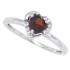 Genuine Garnet and Diamond Heart Ring 10Kt White Gold