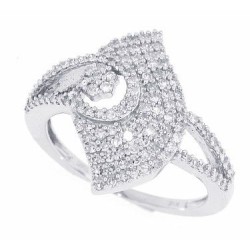 Women's Diamond Fashion Ring in 10Kt White Gold