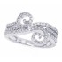 Genuine Diamond Right Hand Fashion Ring in 10Kt White Gold