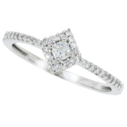 Princess Cut Diamond Engagement Ring 10Kt White Gold 0.40 cttw
