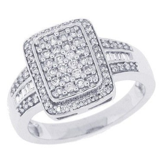 1/2ct Genuine Diamond Right Hand Ring in 10Kt White Gold