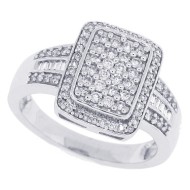 1/2ct Genuine Diamond Right Hand Ring in 10Kt White Gold