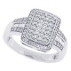 1/2ct Genuine Diamond Right Hand Ring in 10Kt White Gold