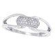 Pave Set Genuine Diamond Band in 10Kt White Gold