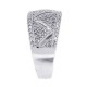 3/4ct Zig Zag Right Hand Wide Diamond Band in 14Kt White Gold