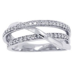 1/4ct Genuine Diamond Right Hand Band in 14Kt White Gold