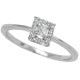 Princess Cut Diamond Halo Promise Ring 10Kt White Gold