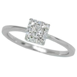 Princess Cut Diamond Promise Ring 10Kt White Gold 0.27 cttw