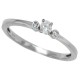 Diamond Three Stone Promise Ring 10Kt White Gold 0.12 cttw