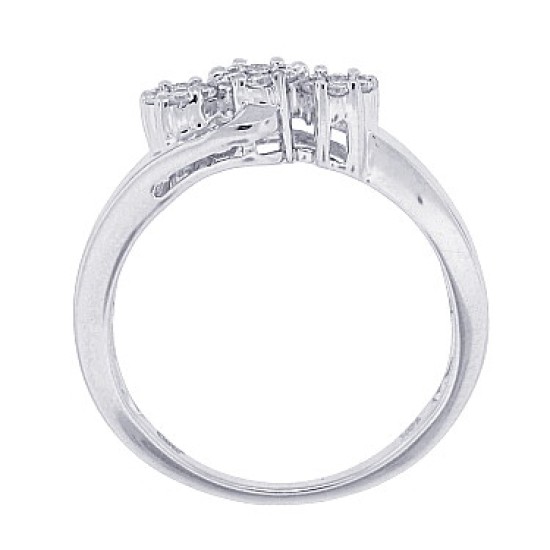 1/2ct Genuine Diamond Cluster Ring in 10Kt White Gold