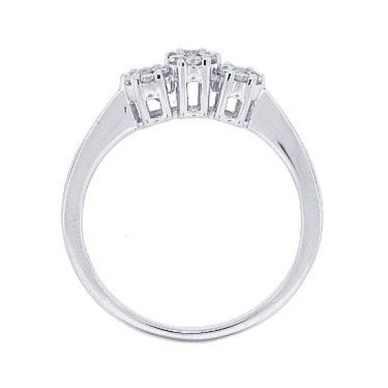 1/2ct Genuine Diamond Cluster Ring in 10Kt White Gold