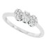 1/2ct Genuine Diamond Cluster Ring in 10Kt White Gold