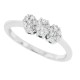 1/2ct Genuine Diamond Cluster Ring in 10Kt White Gold