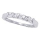 Baguette and Princess Cut Diamond Wedding Band 14Kt Gold