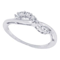 Natural Diamond Bypass Ring in 14Kt White Gold
