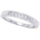 Princess Cut Diamond Wedding Band in 14kt White Gold