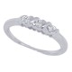 Three Stone Infinity Diamond Wedding Band in 14Kt White Gold