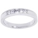 Channel Set Princess Cut Diamond Wedding Band 14Kt Gold