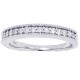 Antique Look Diamond Wedding Band in 14kt White Gold