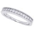 Antique Look Diamond Wedding Band in 14kt White Gold