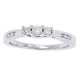 1/4ct Diamond Three Stone Engagement Ring 10Kt White Gold