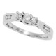 1/4ct Diamond Three Stone Engagement Ring 10Kt White Gold