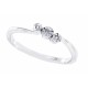 Genuine Diamond Accent Three Stone Promise Ring 10Kt Gold