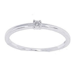 Genuine Diamond Accent Promise Ring in 10Kt White Gold