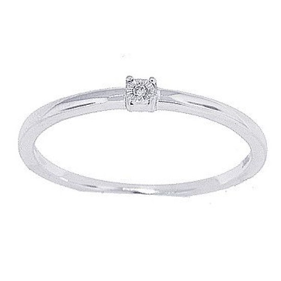 Genuine Diamond Accent Promise Ring in 10Kt White Gold