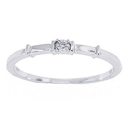 Genuine Diamond Accent Promise Ring in 10Kt White Gold