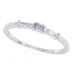 Genuine Diamond Accent Promise Ring in 10Kt White Gold