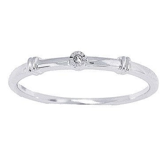 Genuine Diamond Accent Promise Ring in 10Kt White Gold