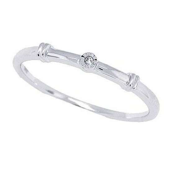 Genuine Diamond Accent Promise Ring in 10Kt White Gold