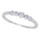 Diamond Accent Three Stone Promise Ring 10Kt White Gold 