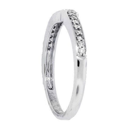 14Kt White Gold Diamond Semi-mount Wedding Ring Set,  1.04ct