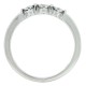 Illusion Set Diamond Three Stone Promise Ring 10Kt Gold 1/10ct