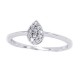 Pear Shaped Cluster Diamond Ring in 14Kt White Gold