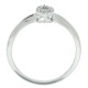 Pear Shaped Cluster Diamond Ring in 14Kt White Gold